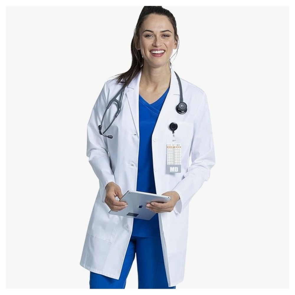 💵NWT Cherokee White Lab Coat Size Small